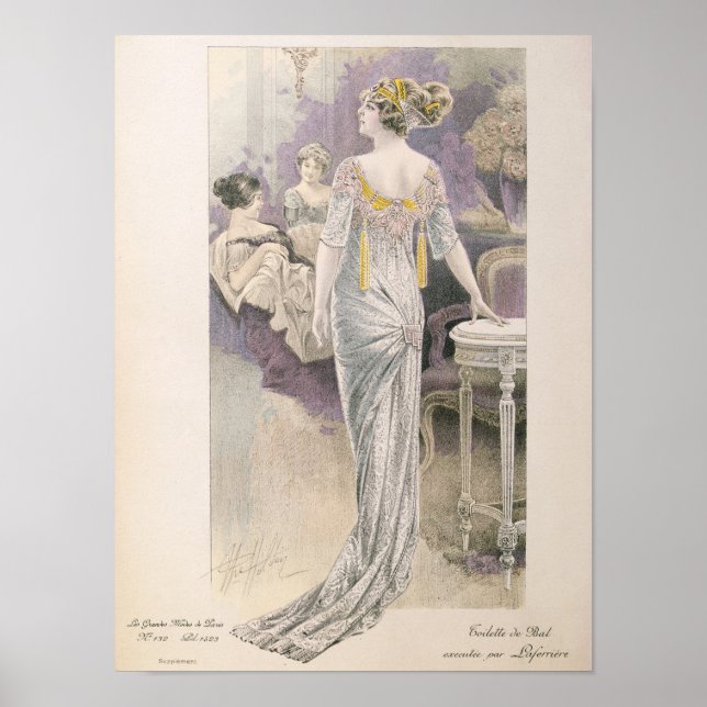 Ball gown aus "Les Grandes Modes de Paris" Poster (Vorne)