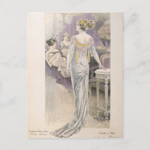 Ball gown aus "Les Grandes Modes de Paris" Postkarte