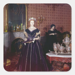 Ball Gown von Mary Todd Lincoln Quadratischer Aufkleber
