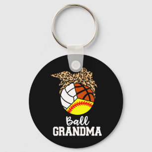 Ball Grandma Softball Volleyball Basketball Leopar Schlüsselanhänger