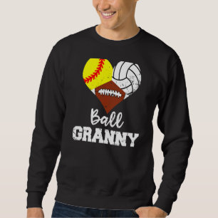 Ball Granny Heart Softball Volleyball Fußball Gr Sweatshirt