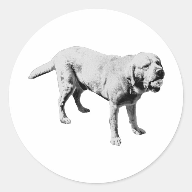 Ball Hog Runder Aufkleber (Vorderseite)