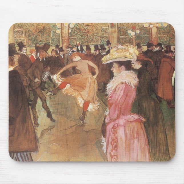 Ball in der Diskothek von Toulouse Lautrec Mousepad (Vorne)