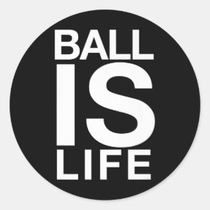Ball ist das Lebenslogo für Basketballfächer und S Runder Aufkleber