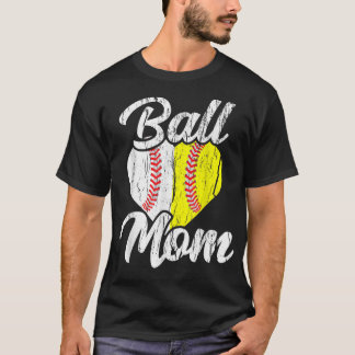 Ball Mama Baseball Softball Mama Team Sports T-Shirt