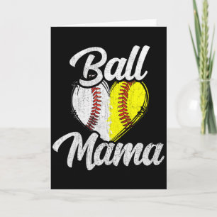 Ball Mama Baseball Softball Team Sport T-Shirt Karte