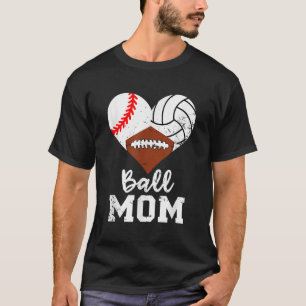 Ball Mama Funny Baseball Fußball Volleyball Mama84 T-Shirt