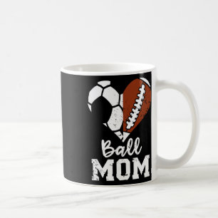 Ball Mama Herz Lustige Fußball Mama Kaffeetasse