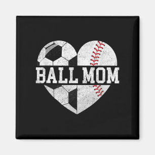 Ball Mama Herzspass Baseball Fußball Mama Magnet