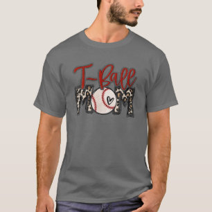 Ball Mama Leopard Teeball Mama Städtische Mama T-Shirt