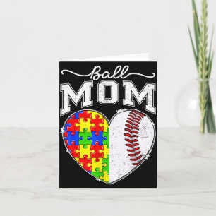 Ball Mama Mama Autism-Bewusstseinstag Baseball Her Karte