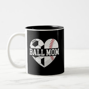 Ball Mama Shirt Herzlich Willkommen bei der Baseba Zweifarbige Tasse