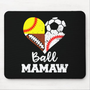 Ball Mamaw Fußball American Football Baseball Soft Mousepad