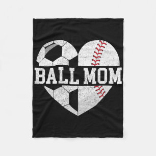 Ball-Mom-Shirt Herz Lustig Baseball Fußball-Mama Fleecedecke