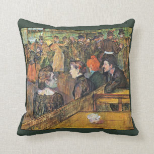Ball ~ Moulin de la Galette ~1899 Toulouse-Lautrec Kissen