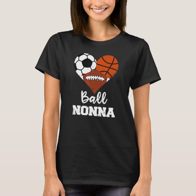 Ball Nonna Herzsoccer Basketball Basketball Nonna T-Shirt (Vorderseite)