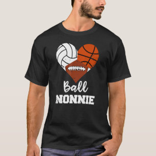 Ball Nonnie Heart Volleyball Basketball Fußball N T-Shirt