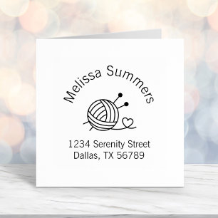 Ball of Knitting Yarn Craft Arch Address Permastempel