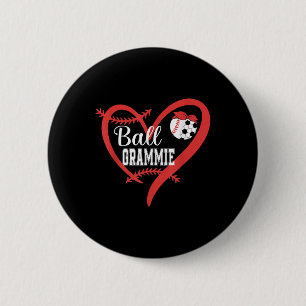Ball Oma Baseball Fußball Spieler Herz Liebe Button