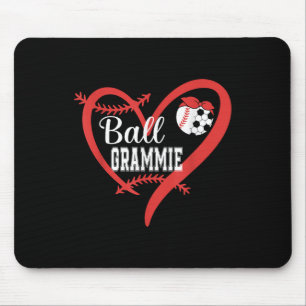 Ball Oma Baseball Fußball Spieler Herz Liebe Mousepad