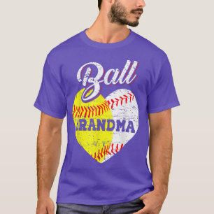 Ball Oma Baseball Softball Herz T-Shirt