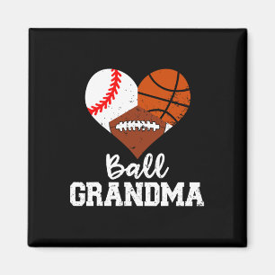 Ball Oma Fun Baseball Basketball Fußball Magnet