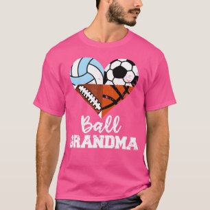 Ball Oma Funny Fußball Volleyball Bass T-Shirt