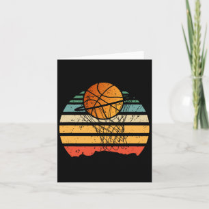 Ball on Basket Basketball Vintag Sport Player Coa Karte