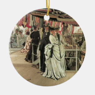 Ball on Shipboard von James Tissot, Viktorianisch  Keramikornament