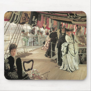 Ball on Shipboard von James Tissot, Viktorianisch  Mousepad