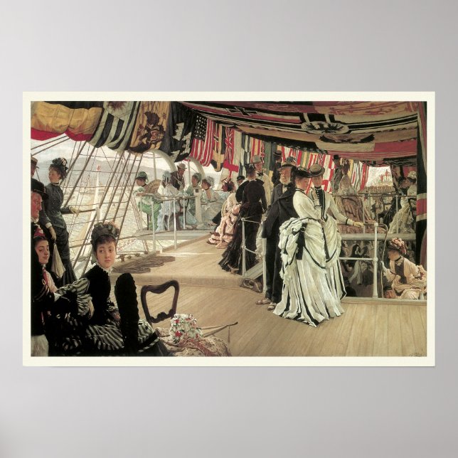Ball on Shipboard von James Tissot, Viktorianisch  Poster (Vorne)