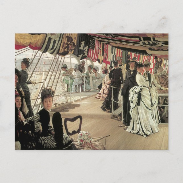 Ball on Shipboard von James Tissot, Viktorianisch  Postkarte (Vorderseite)