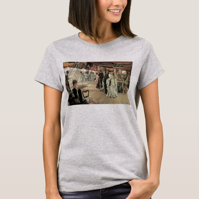 Ball on Shipboard von James Tissot, Viktorianisch  T-Shirt (Vorderseite)