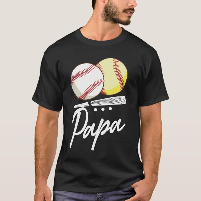 Ball Papa Baseball Softball T-Shirt (Vorderseite)
