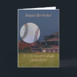 Ball Park 10. Geburtstag Grandson Card Karte<br><div class="desc">Eine schöne Nacht im Ballpark ist ein perfektes Bild,  um Ihrem Enkel einen glücklichen 10. Geburtstag zu wünschen!</div>