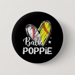 Ball pe Ball Herz Baseball Softball Button