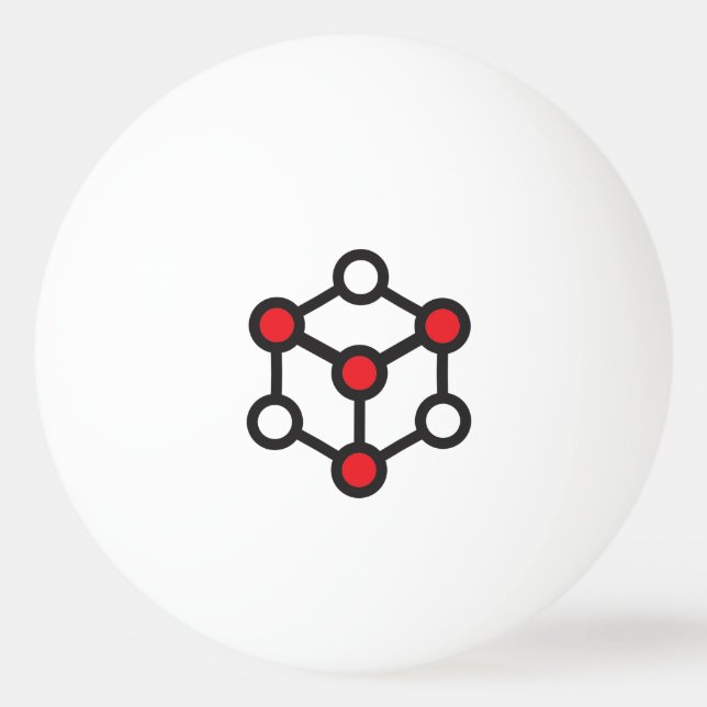 Ball ping pong Logo Ludodesign Tischtennisball (Vorderseite)
