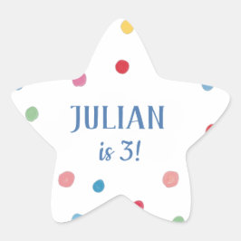 Ball Pit Polka Dots Kindergeburtstag Party Napkins Stern-Aufkleber