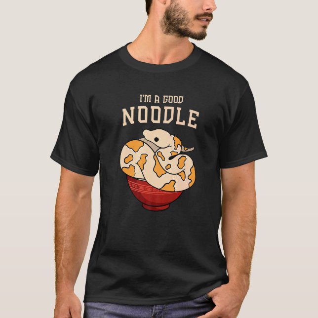 Ball Python, denn ich bin ein guter Nudeln T-Shirt (Vorderseite)