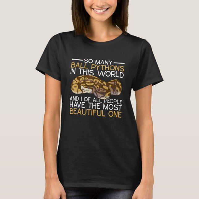 Ball Python For Noodle Reptile Herpetologist T-Shirt (Vorderseite)