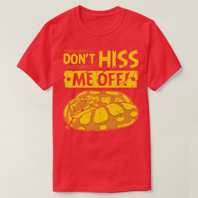 Ball Python Men Funny Snake T-Shirt (Design vorne)