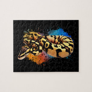 Ball Python Rainbow Color Jigsaw Puzzle