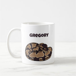 Ball Python Snake, Brown und Tan Personalisiert Kaffeetasse