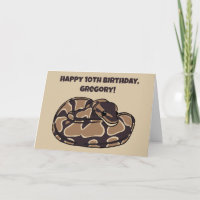 Ball Python Snake, Brown und Tan Personalisiert
