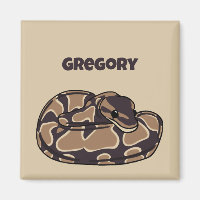 Ball Python Snake, Brown und Tan Personalisiert