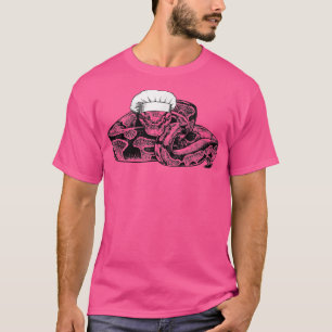 Ball Python Snake Cook Koch Funny Cooking T-Shirt