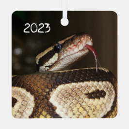 Ball Python Snake Ornament Aus Metall