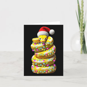 Ball Python Snake WeihnachtsHat Xmas Karte