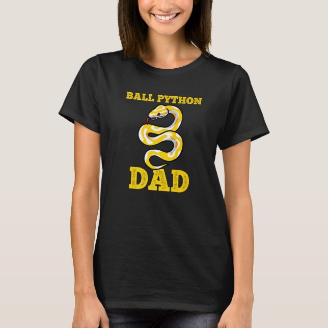 Ball Python Vater Snake Hausbesitzer T-Shirt (Vorderseite)