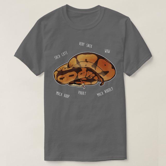 Ball Python Wow Snek T-Shirt (Design vorne)